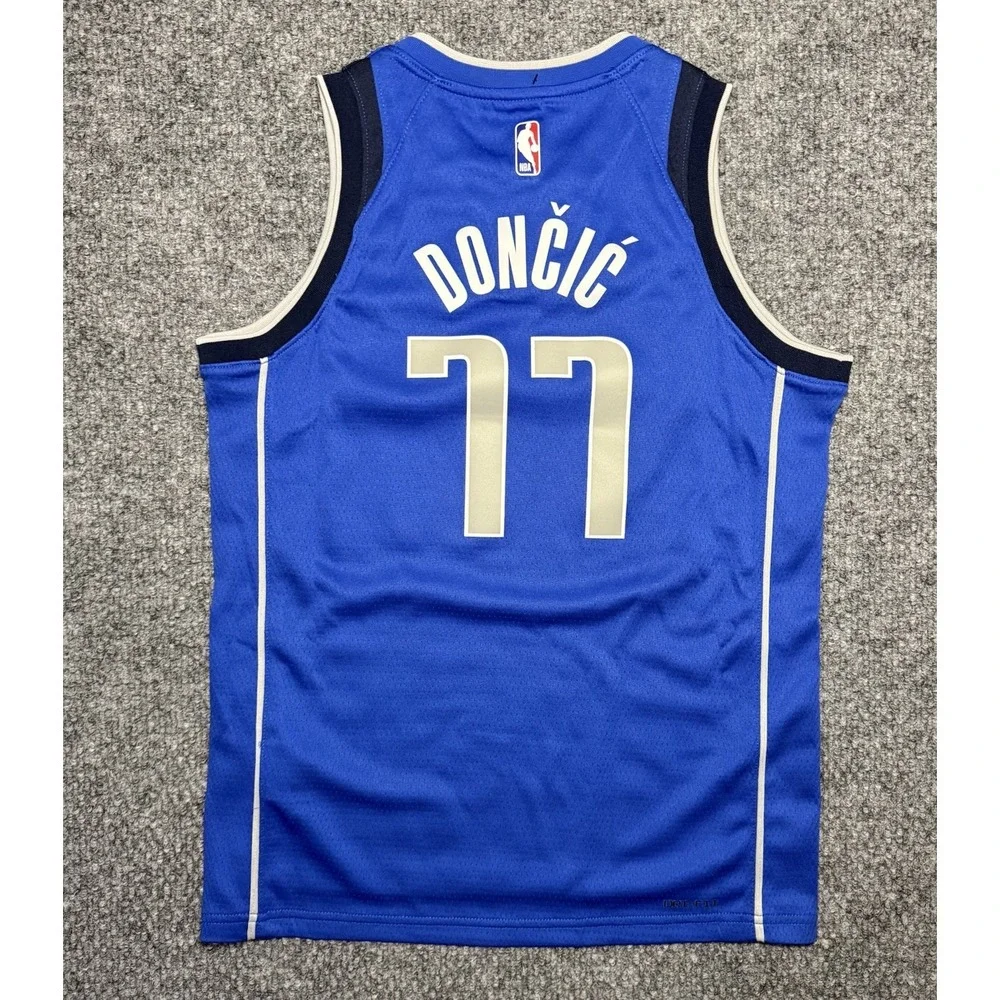 Nike Dallas Mavericks Jersey Luka Doncic #77 Dri-Fit Swingman Icon‎ Youth M NWT